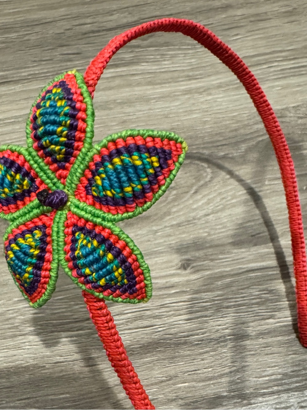 Colorful Flower Woven Headband - Pink, Blue, Yellow, Green, Purple